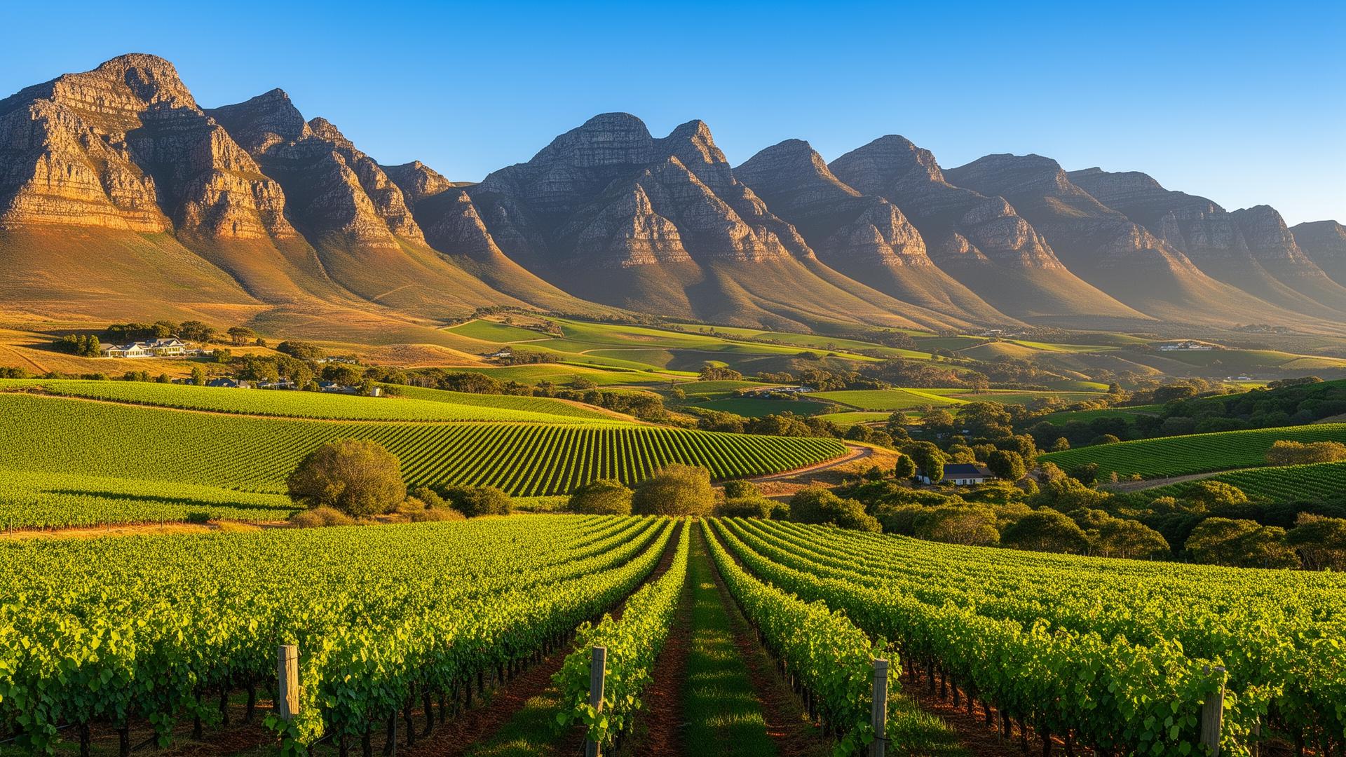 Stellenbosch winelands vineyards